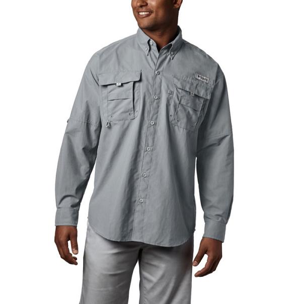 Columbia PFG Bahama II Fishing Shirts Men Grey USA (US1506946)